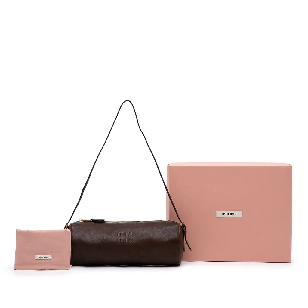 Miu Miu Nappa Aviator Shoulder Bag Brown | Libas Collective
