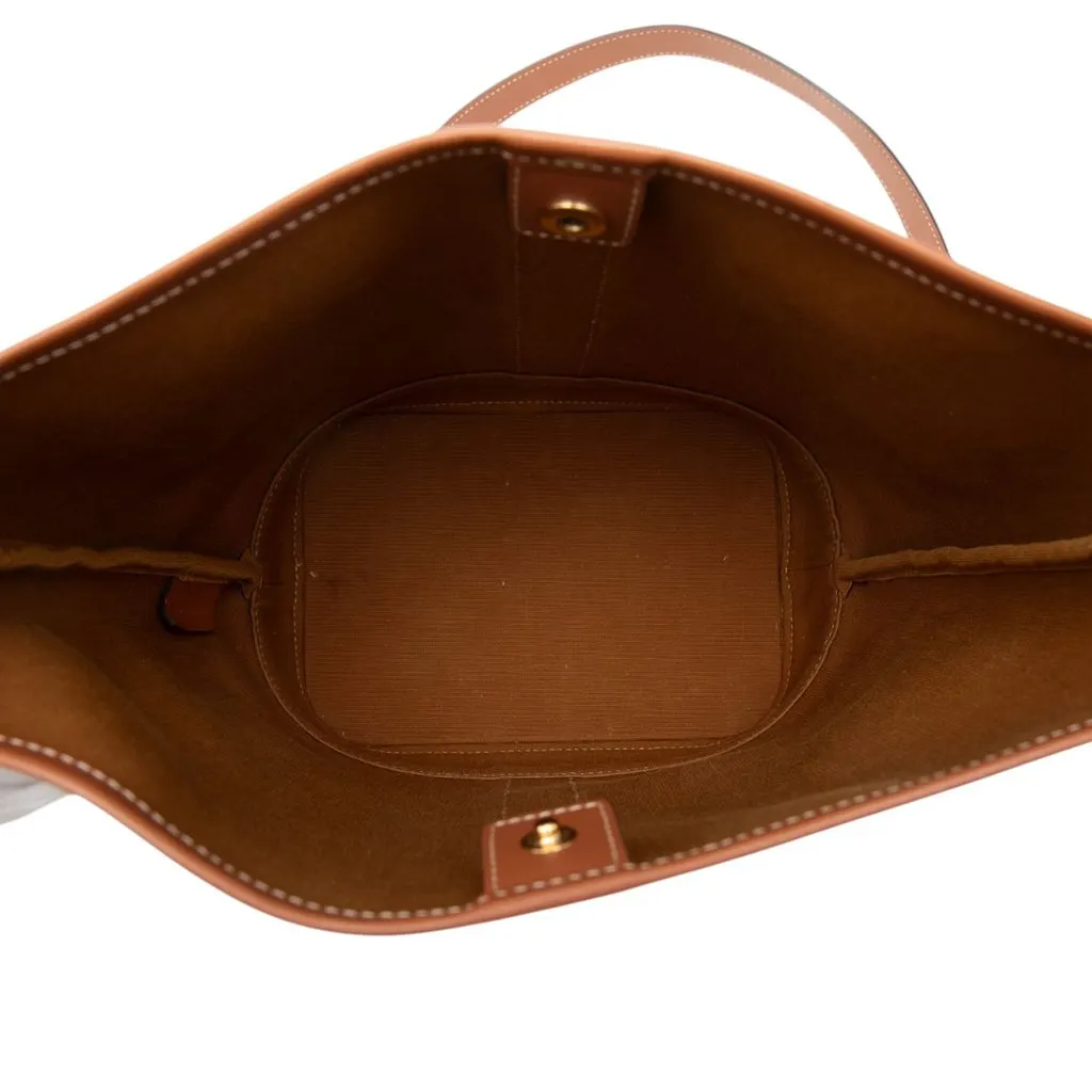 Celine Small Triomphe Coated Canvas Bucket Bag Brown Very good - Model View
