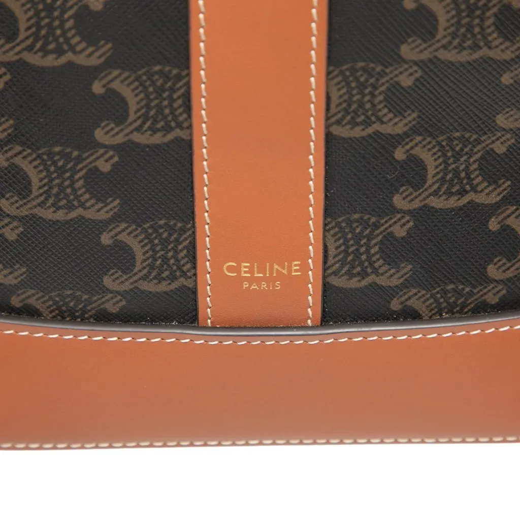 Celine Small Triomphe Coated Canvas Bucket Bag Brown Very good - Box View