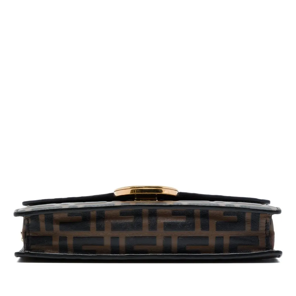 Fendi Zucca Embossed Leather F Is Fendi Envelope Wallet On Chain Brown Leather Very good - Inside View