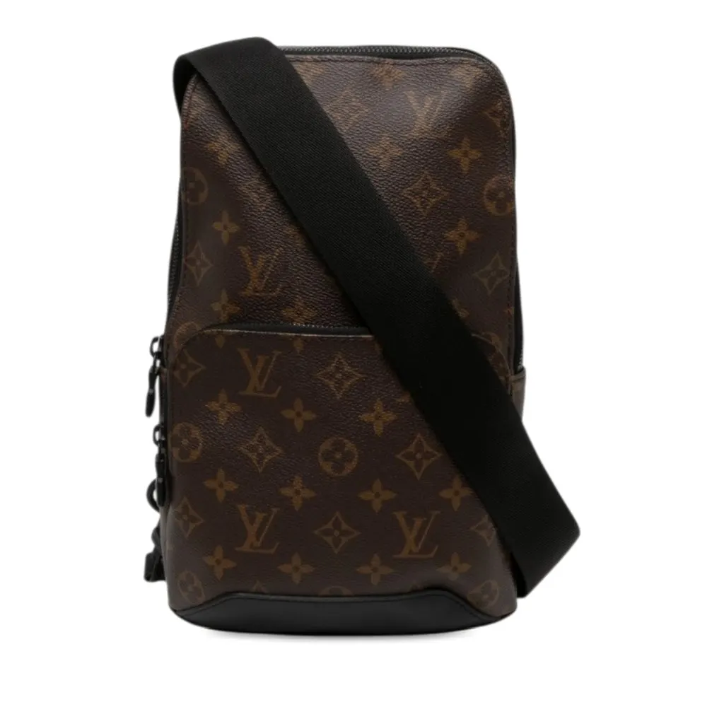 Louis Vuitton Monogram Macassar Avenue Sling Bag Brown Canvas Very good - Front View