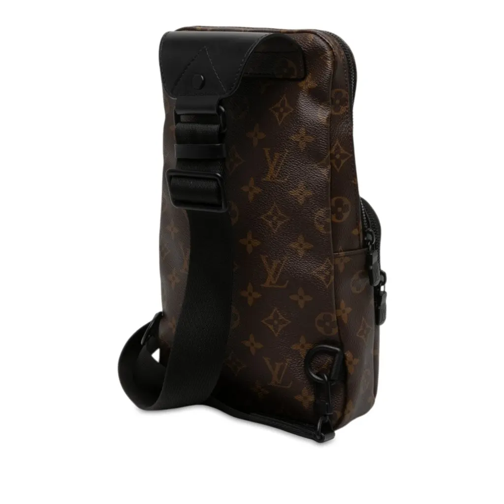 Louis Vuitton Monogram Macassar Avenue Sling Bag Brown Canvas Very good - Back View