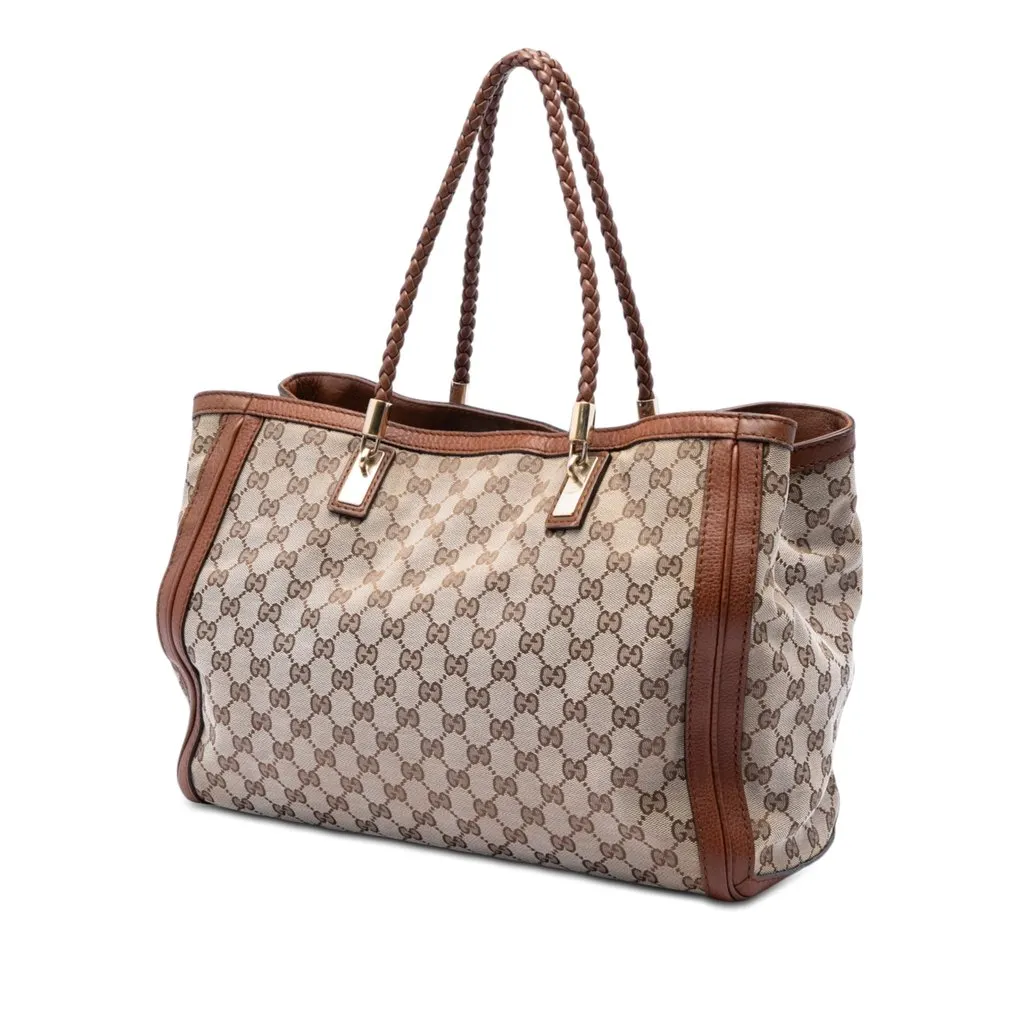 Gucci GG Canvas Bella Tote Beige Very good - Back View