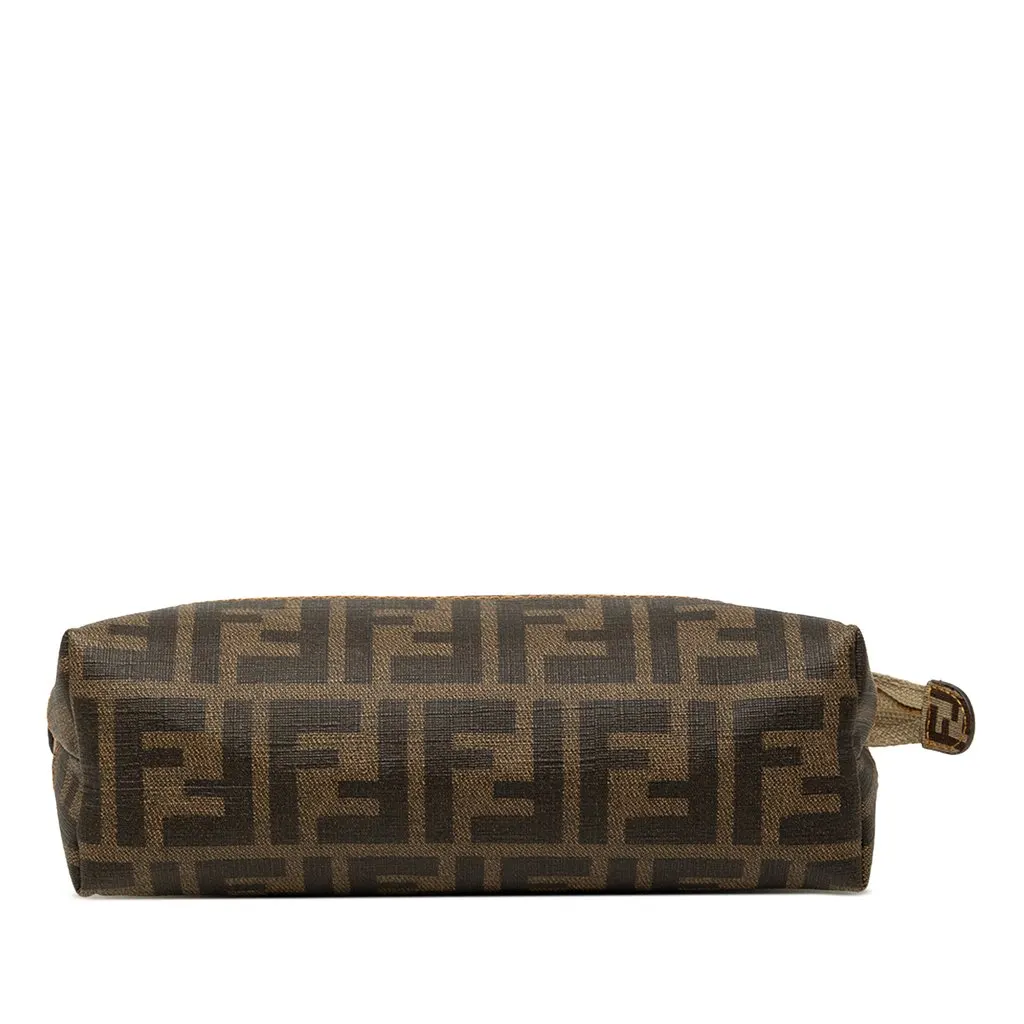 Fendi Zucca and Zucchino Coated Canvas Cosmetic Pouch Beige Very good - Inside View