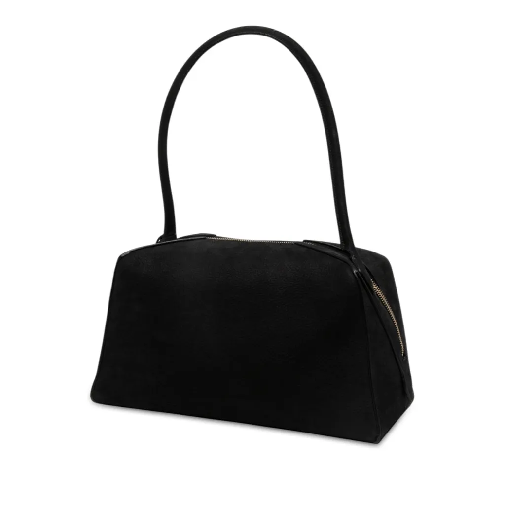 Alaïa Nubuck Le Bouledogue Shoulder Bag Black Leather Good - Back View