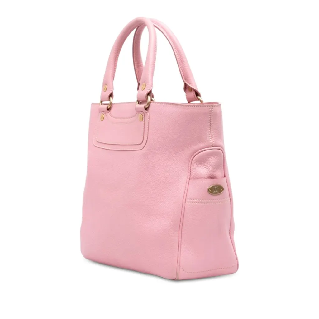 Celine Leather Boogie Tote Pink Leather Good - Back View