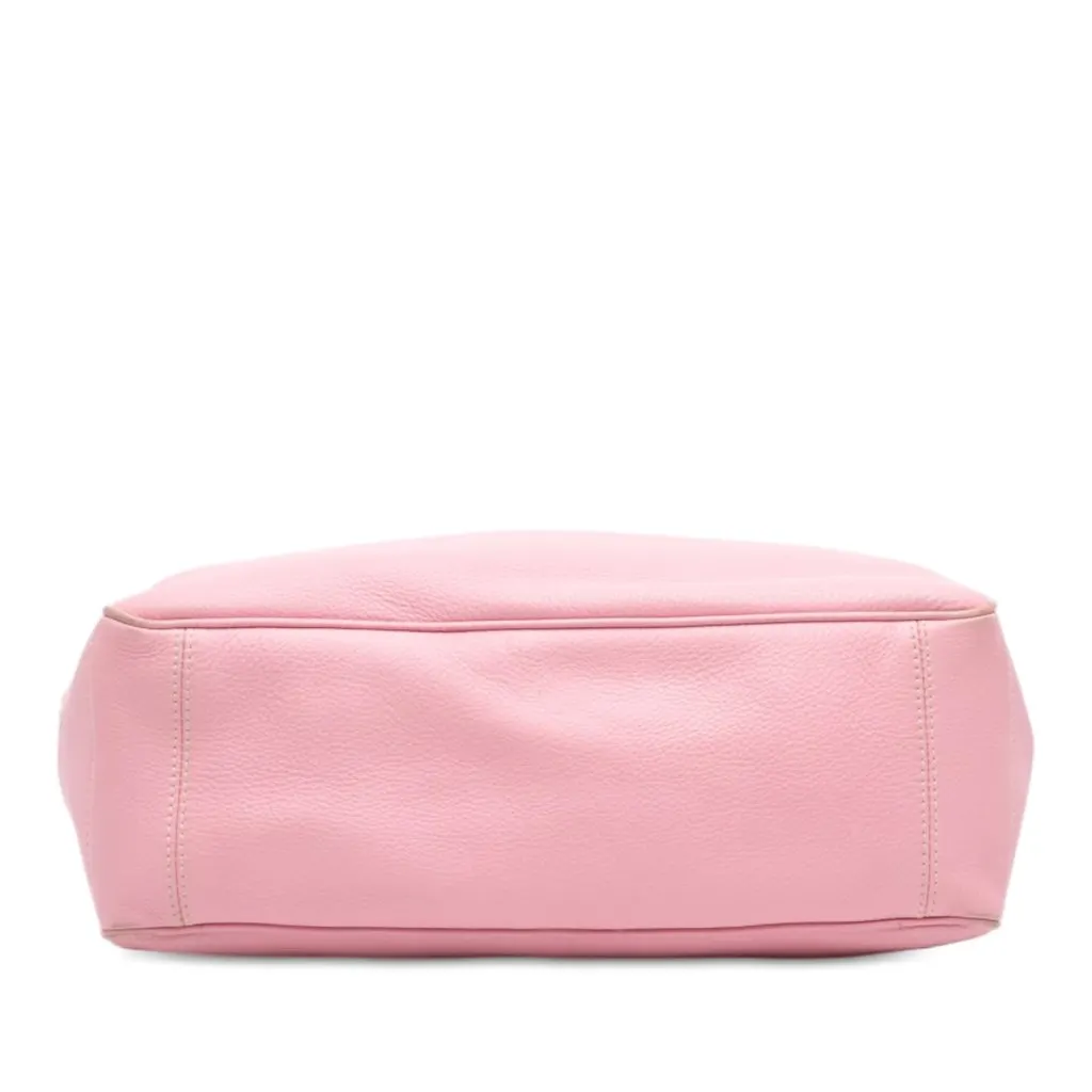 Celine Leather Boogie Tote Pink Leather Good - Inside View