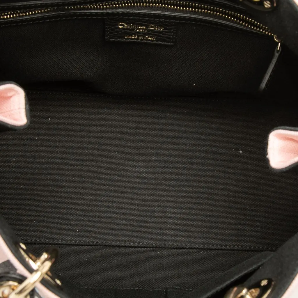 Dior Limited Edition Medium Canvas Floral Printed Diorissimo Satchel Pink Very good - Model View
