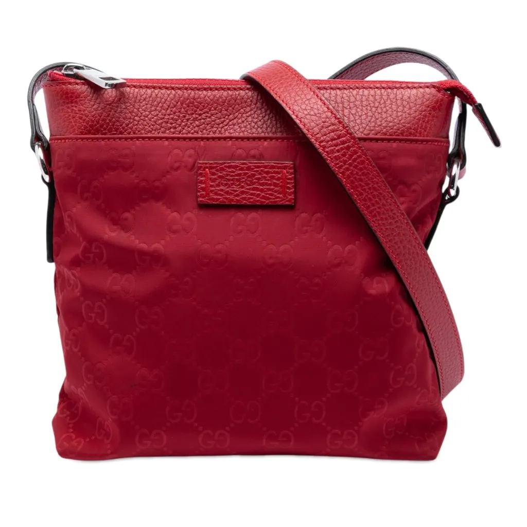 Gucci GG Nylon Crossbody Red Very good - Front View