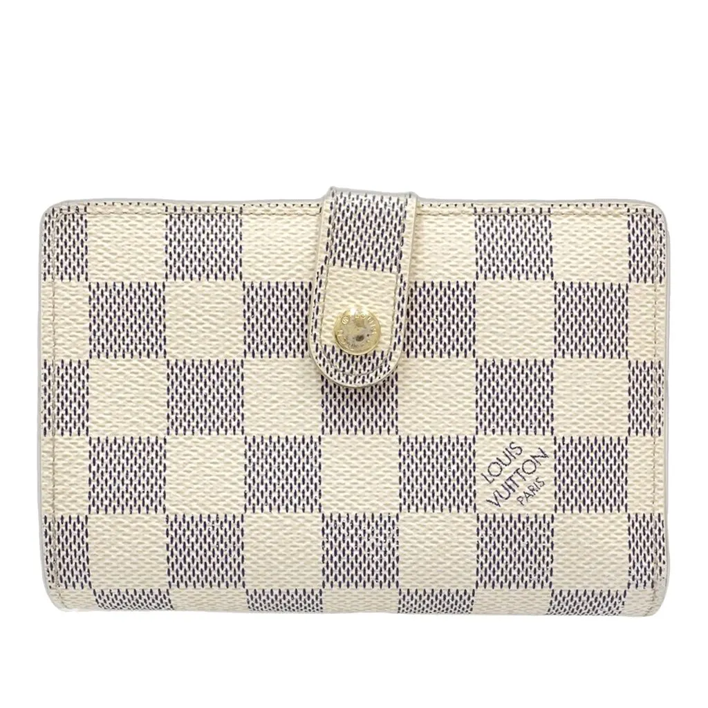 Louis Vuitton Damier Azur Portefeuille Viennois White Very good - Front View