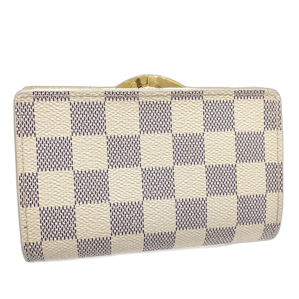 Louis Vuitton Damier Azur Portefeuille Viennois White Very good - Back View