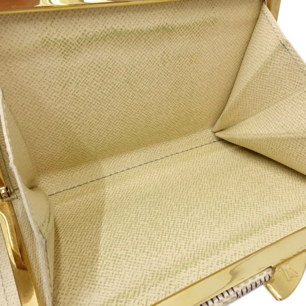 Louis Vuitton Damier Azur Portefeuille Viennois White Very good - Box View