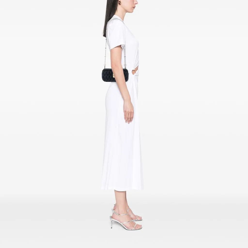 Miu Miu Matelasse Nappa Crystal Clutch on Chain Black Leather Very good - Box View