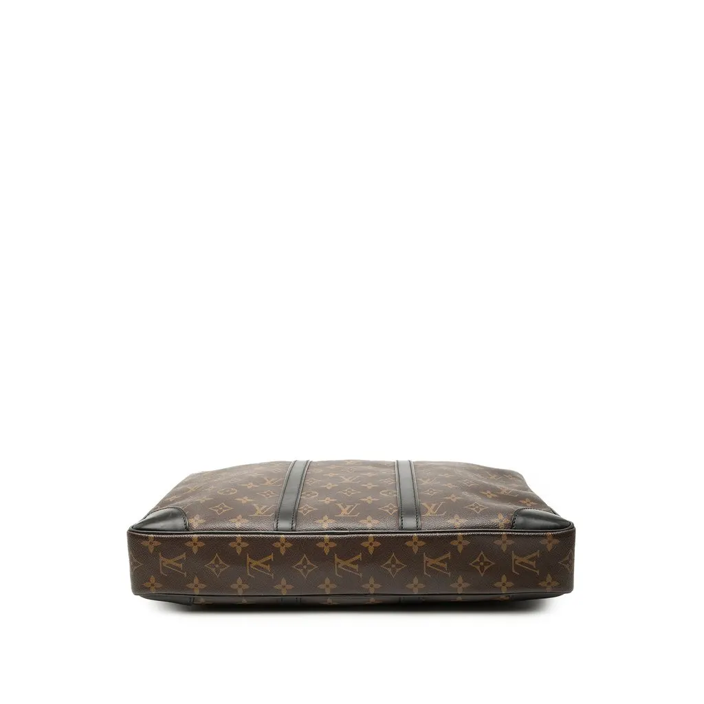 Louis Vuitton Monogram Macassar Porte Documents Voyage GM Brown Very good - Inside View