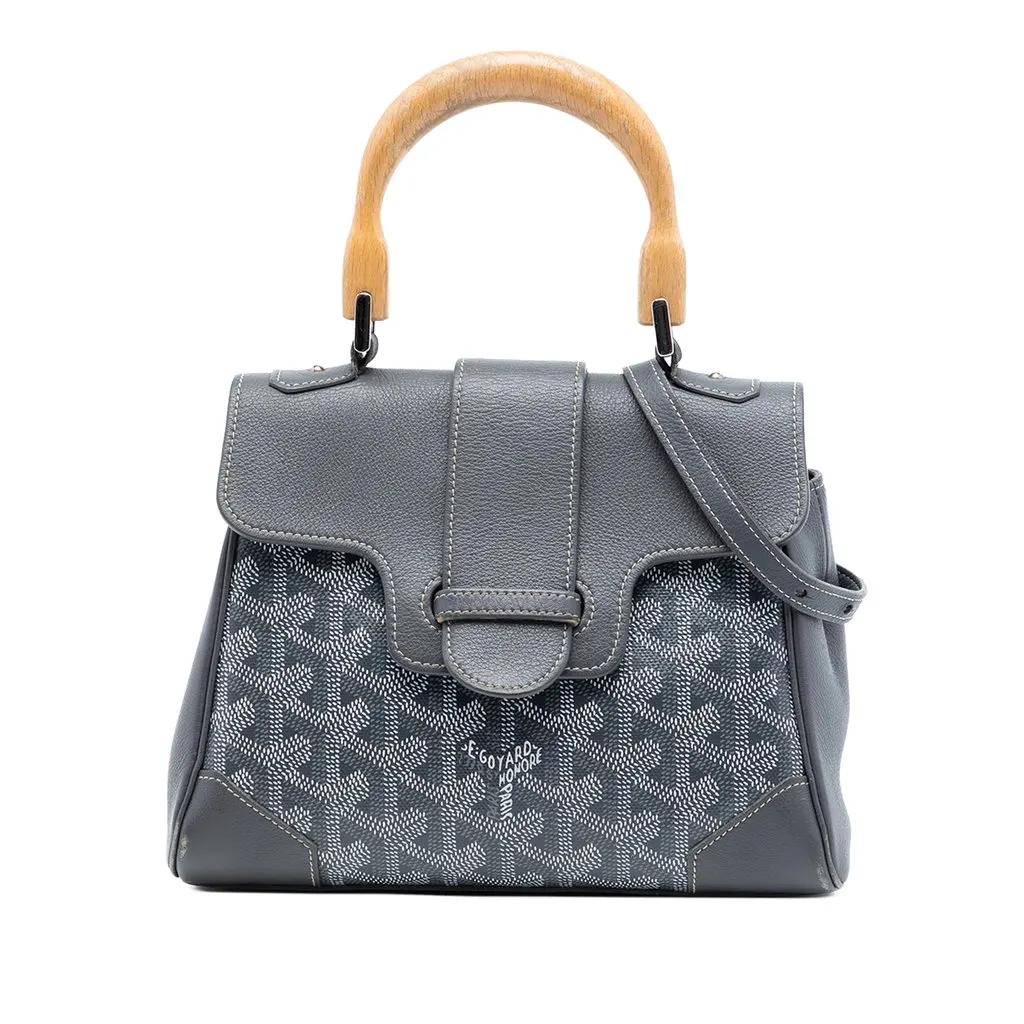 Goyard Mini Goyardine Saigon Souple Green Very good - Front View