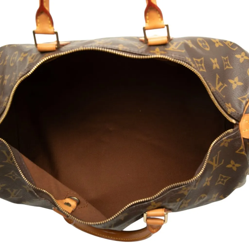 Louis Vuitton Monogram Speedy 40 Brown Canvas Good - Model View