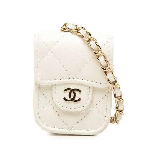 Chanel CC Quilted Caviar AirPods Case