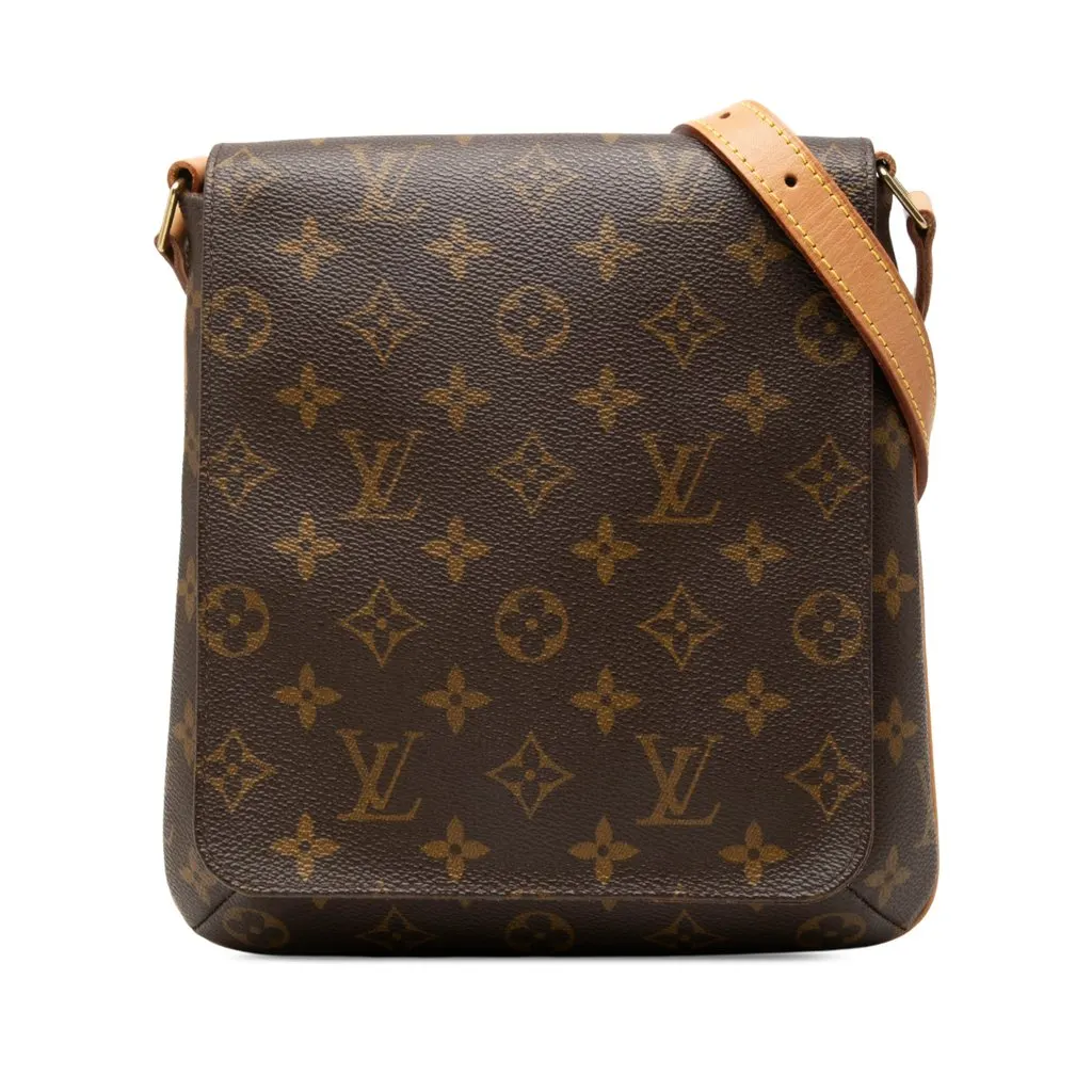 Louis Vuitton Monogram Musette Salsa PM Short Strap Brown Canvas Good - Front View
