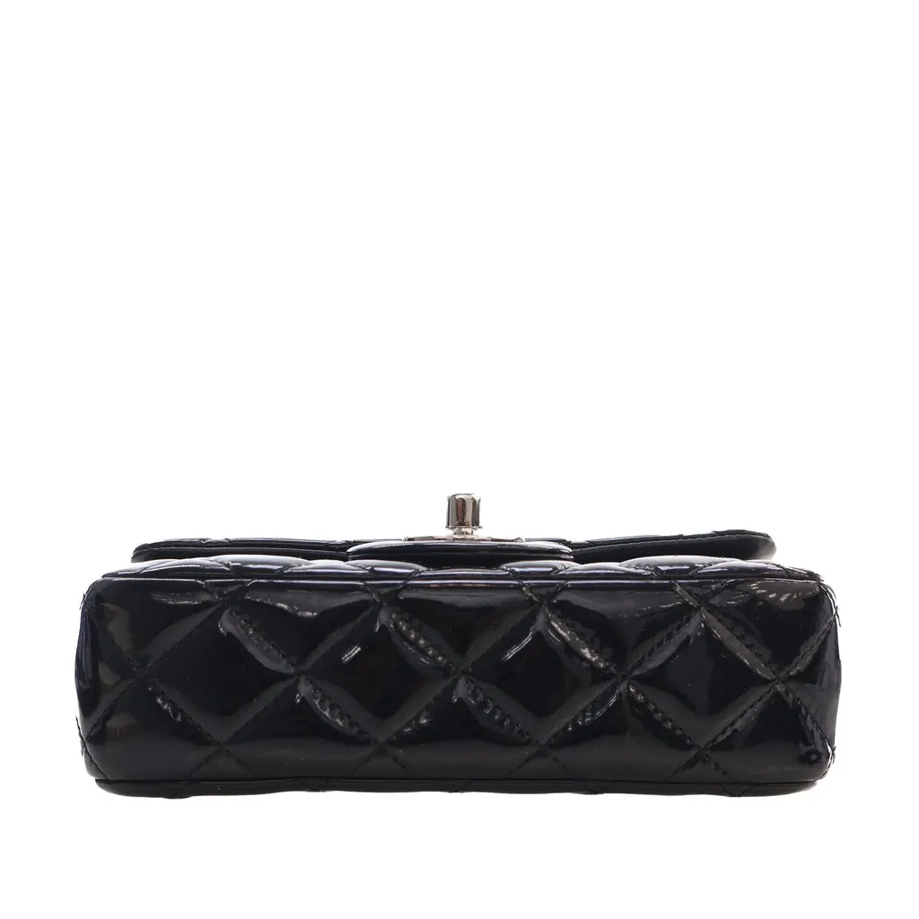 Chanel Extra Mini Rectangular Classic Patent Single Flap Black Leather Very good - Box View
