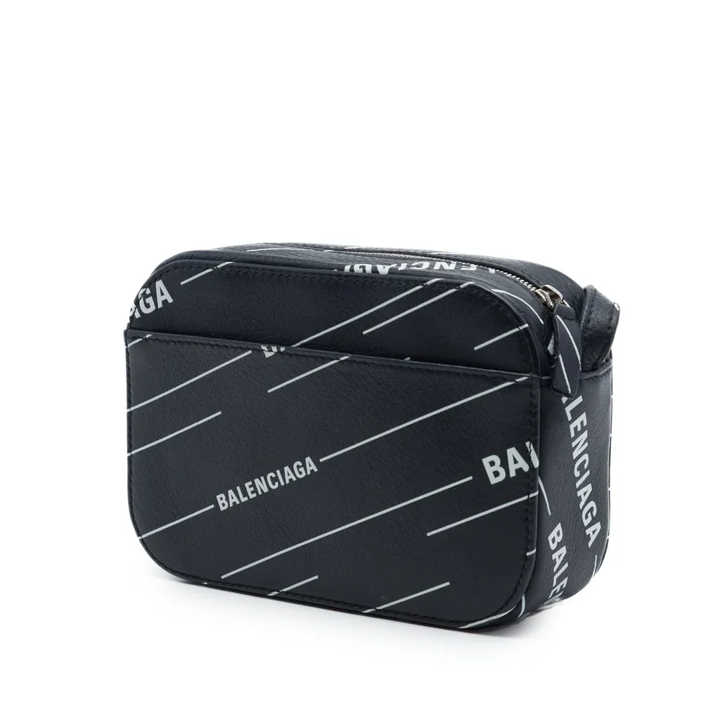 Balenciaga Leather Logo Print Everyday Camera Bag XS Black Leather Very good - Back View