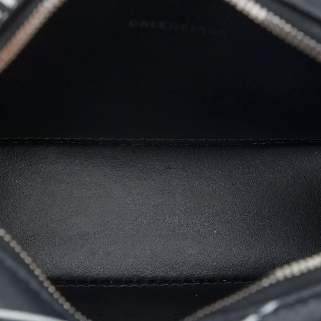 Balenciaga Leather Logo Print Everyday Camera Bag XS Black Leather Very good - Model View