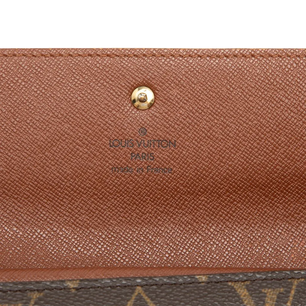 Louis Vuitton Monogram Sarah Long Wallet Brown Very good - Box View