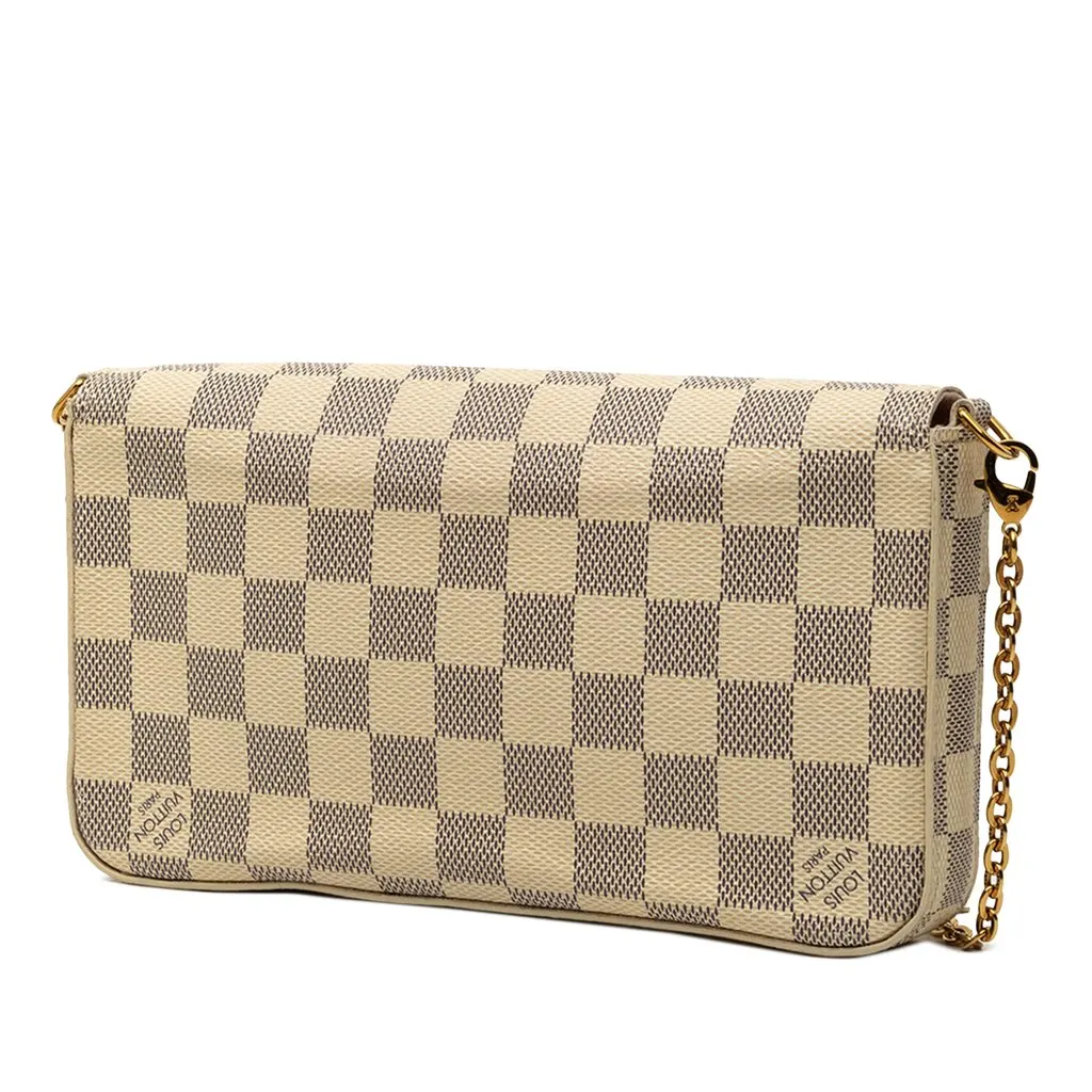 Louis Vuitton Damier Azur Pochette Felicie White Very good - Back View