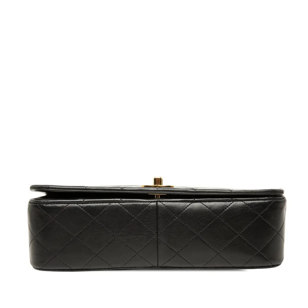 Chanel Small CC Quilted Lambskin Full Single Flap Black Leather Very good - Inside View