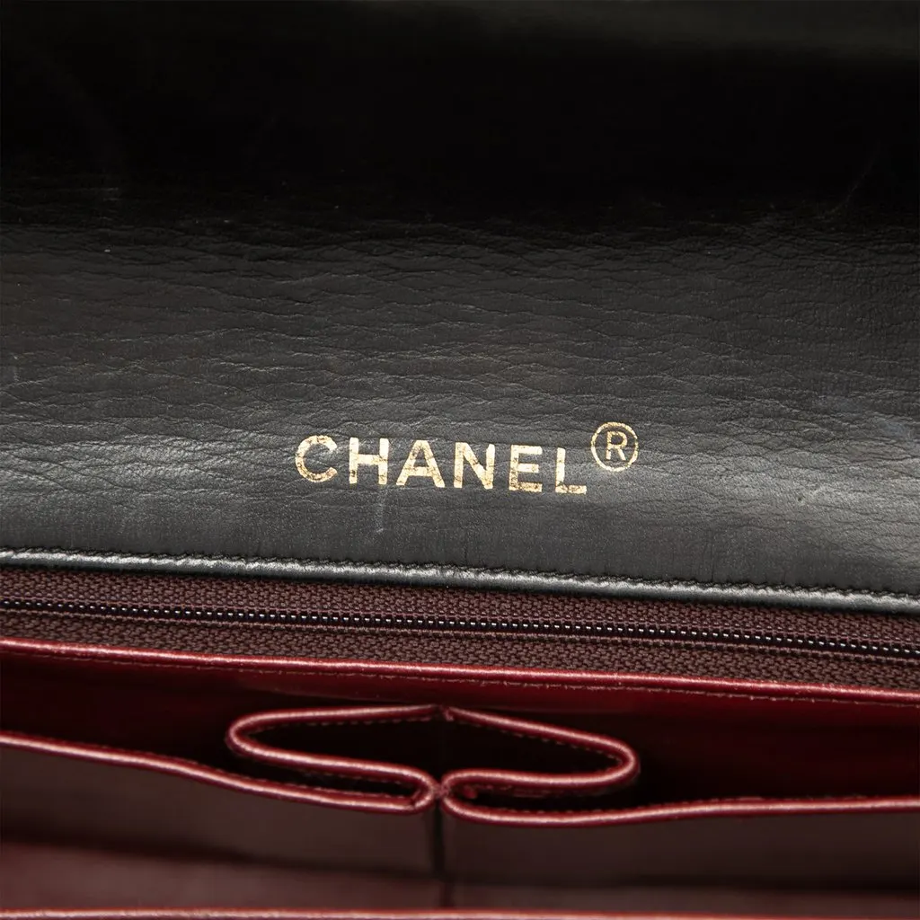 Chanel Small CC Quilted Lambskin Full Single Flap Black Leather Very good - Box View