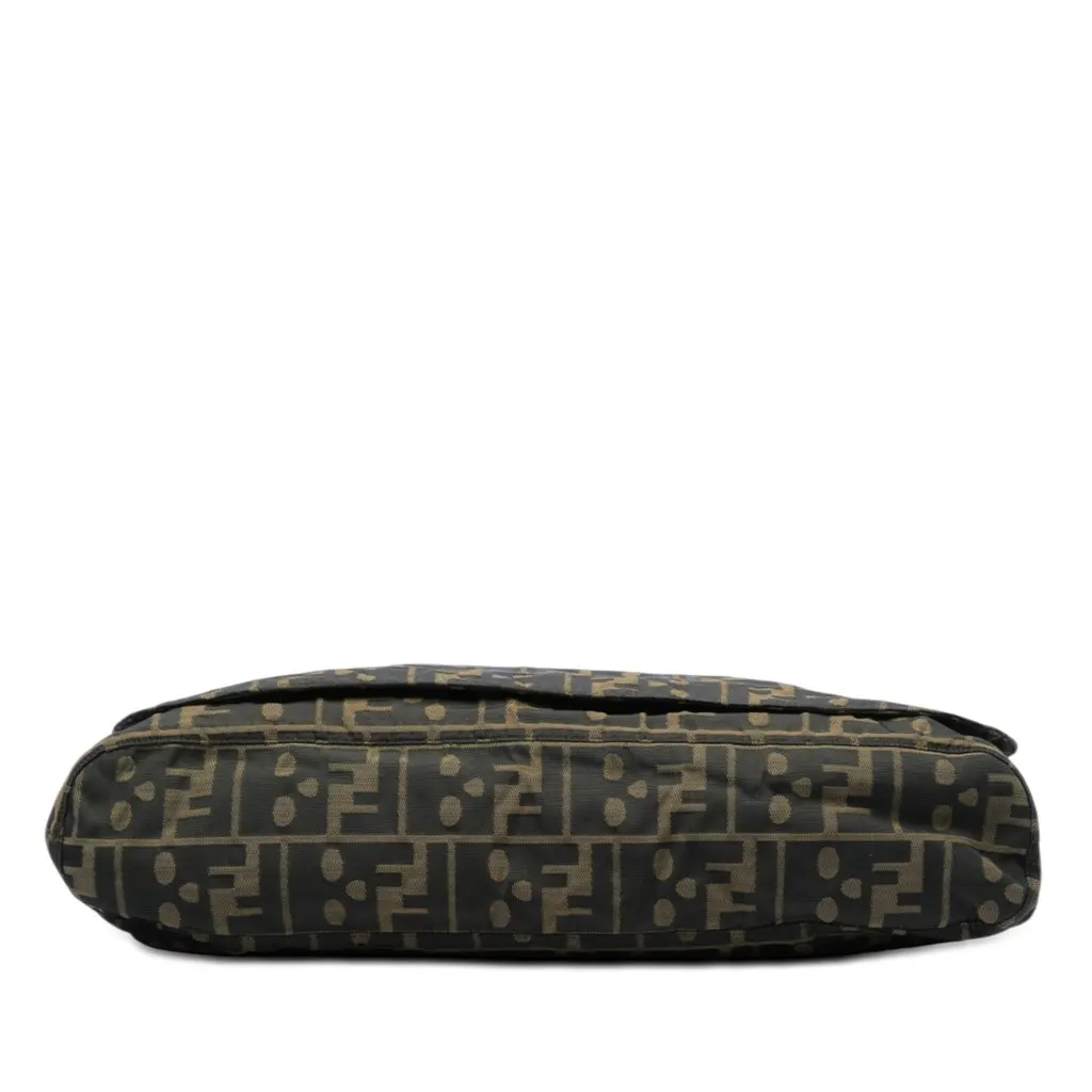 Fendi Zucca Canvas Skull Messenger Bag Brown Very good - Inside View