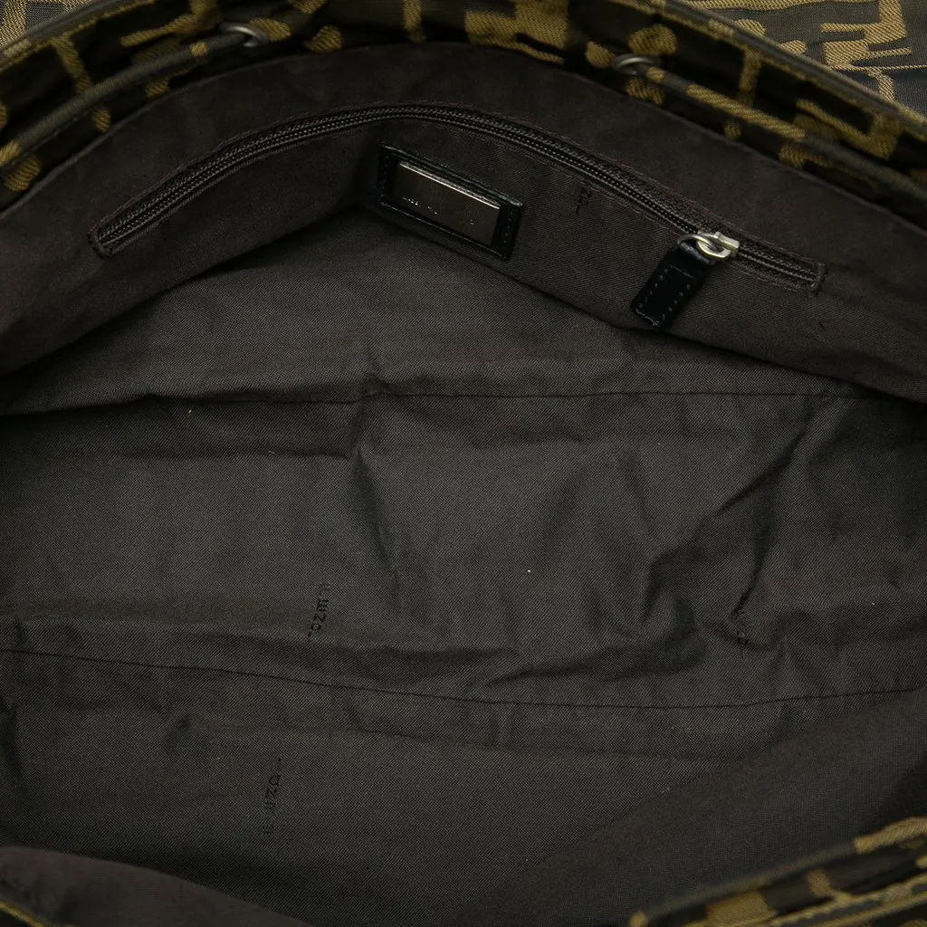 Fendi Zucca Canvas Skull Messenger Bag Brown Very good - Model View
