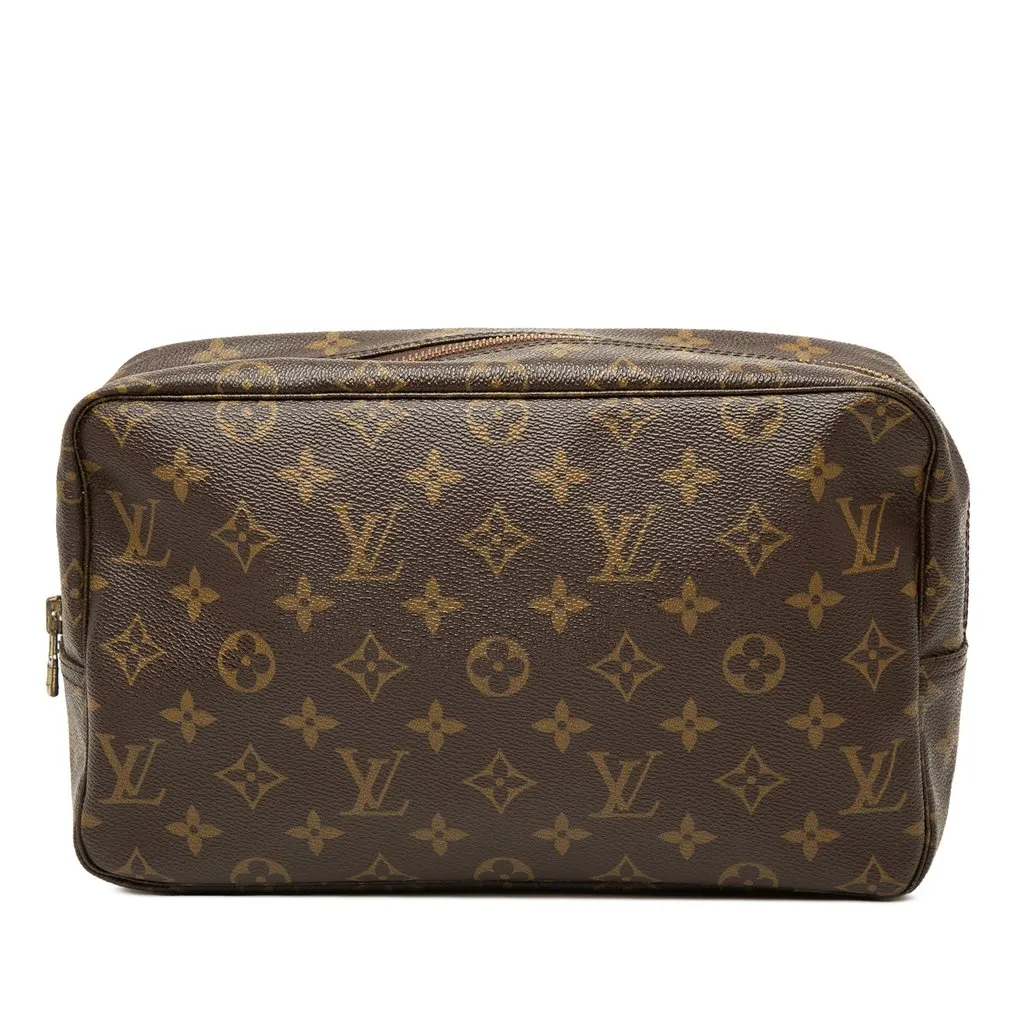Louis Vuitton Monogram Trousse Toilette 28 Brown Canvas Good - Front View