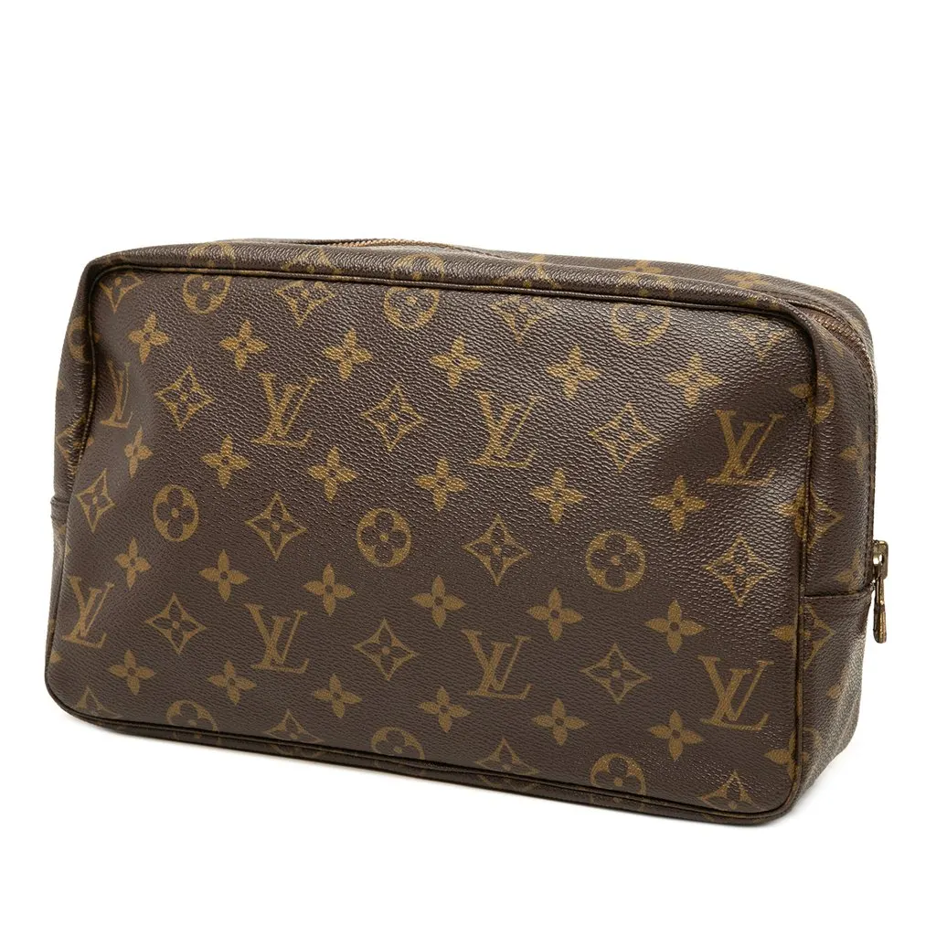 Louis Vuitton Monogram Trousse Toilette 28 Brown Canvas Good - Back View