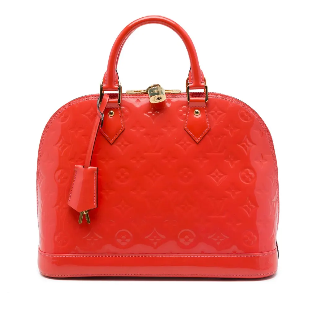 Louis Vuitton Monogram Vernis Alma PM Orange Leather Very good - Front View