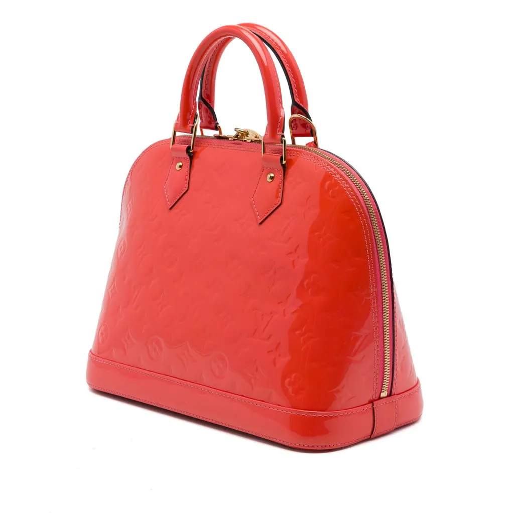 Louis Vuitton Monogram Vernis Alma PM Orange Leather Very good - Back View