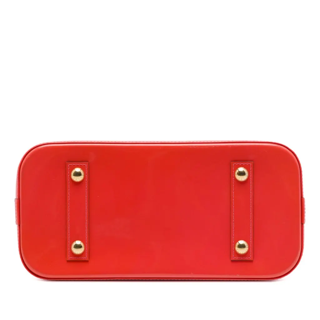 Louis Vuitton Monogram Vernis Alma PM Orange Leather Very good - Inside View