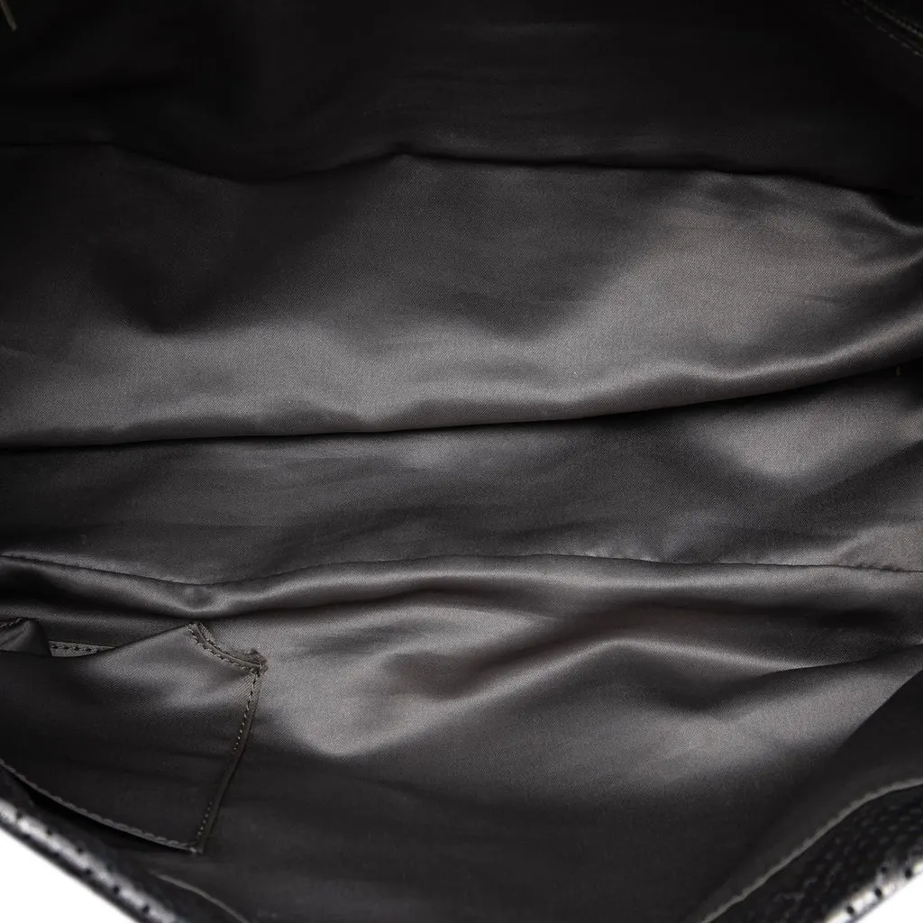 Chanel Metallic Perforated Calfskin Reissue 2.55 Drill Accordion Flap Silver Leather Very good - Model View