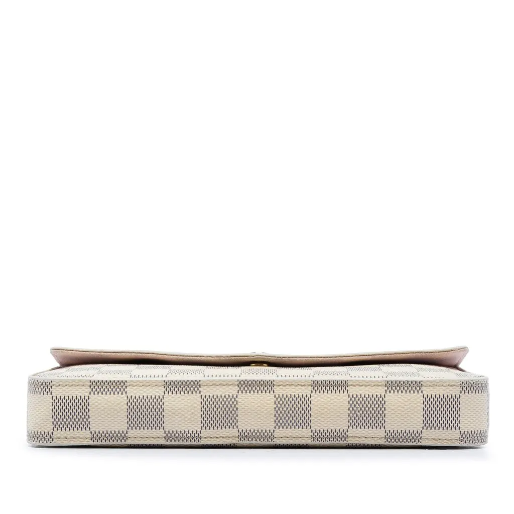 Louis Vuitton Damier Azur Pochette Felicie White Canvas Very good - Inside View