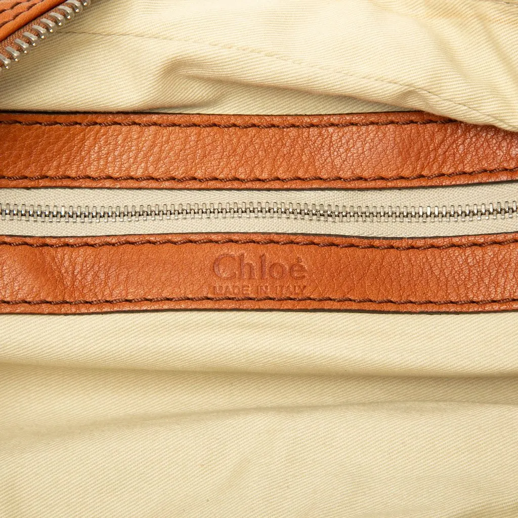 Chloé Leather Paddington East West Zippy Handbag Brown Leather Good - Box View