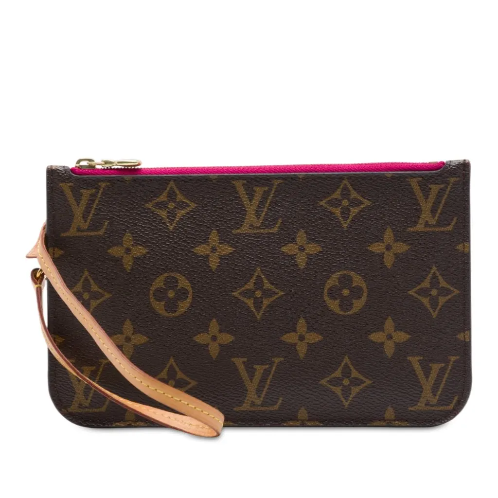 Louis Vuitton Monogram Neverfull Pochette PM Brown Very good - Front View