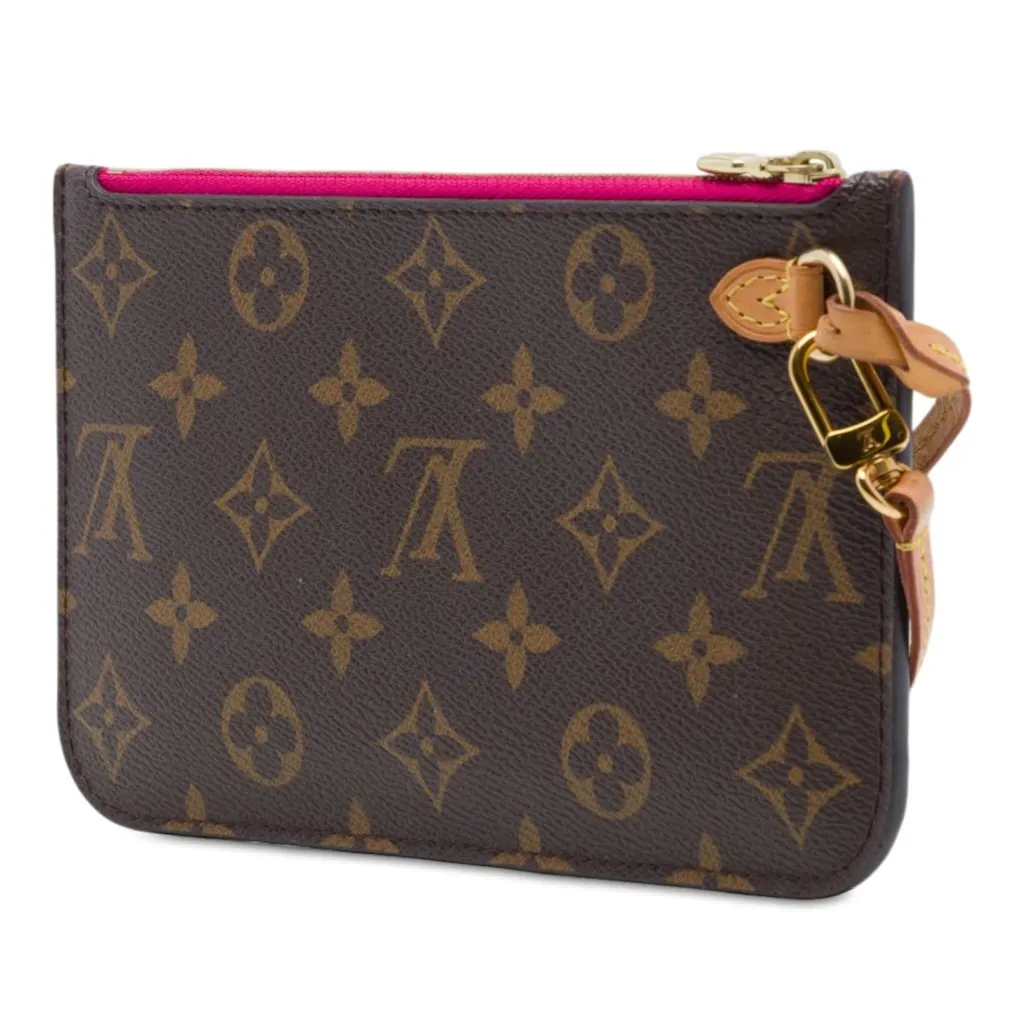 Louis Vuitton Monogram Neverfull Pochette PM Brown Very good - Back View