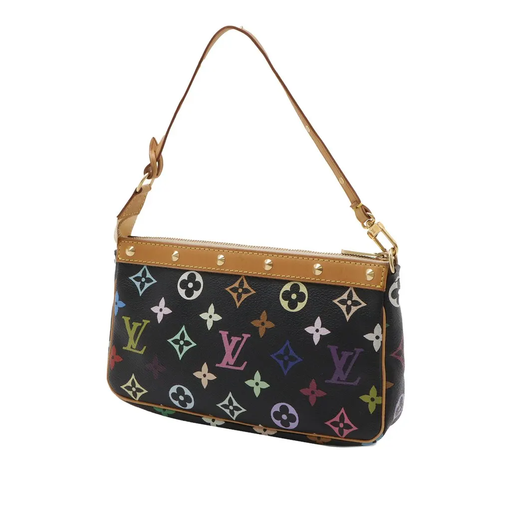 Louis Vuitton Monogram Multicolore Pochette Accessoires Black Very good - Back View
