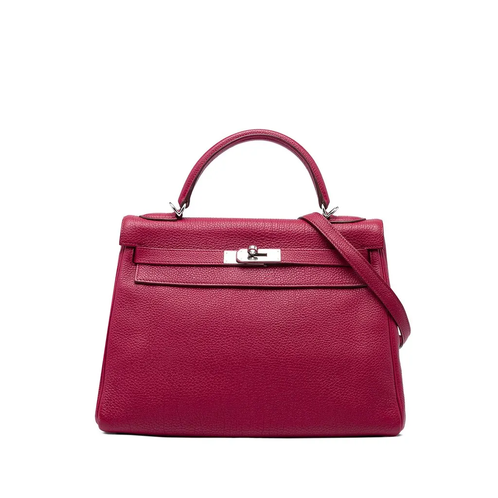 Hermès Togo Kelly II Retourne 32 Red Leather Very good - Front View