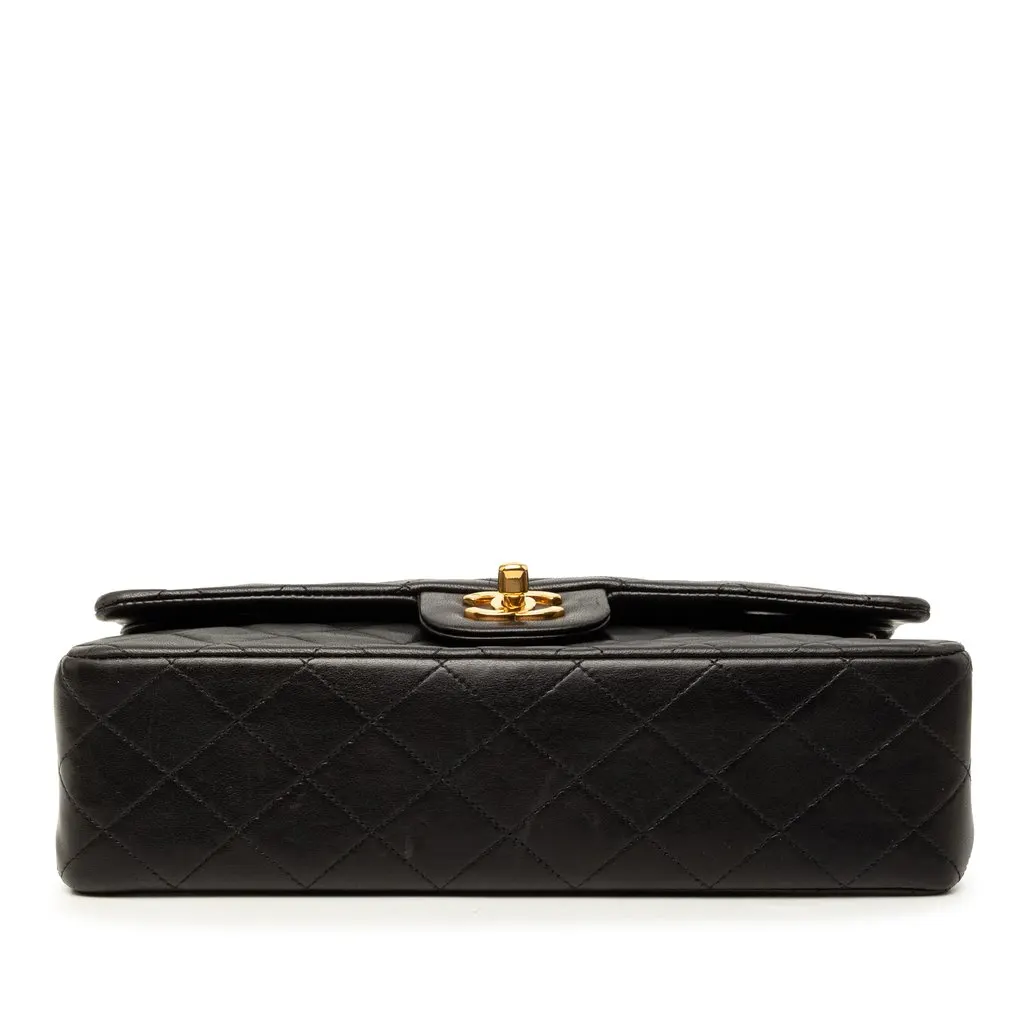 Chanel Medium Classic Lambskin Double Flap Black Leather Very good - Inside View