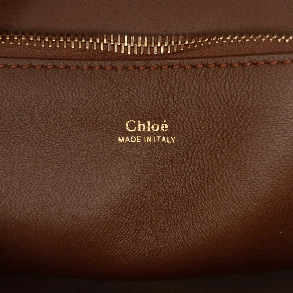 Chloé Medium Zipped Edith Satchel Brown Leather Very good - Box View