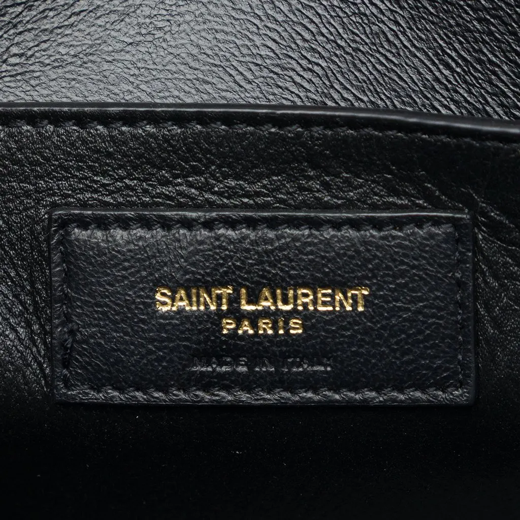 Saint Laurent Medium Smooth Calfskin Manhattan Shoulder Bag Black Leather Very good - Box View