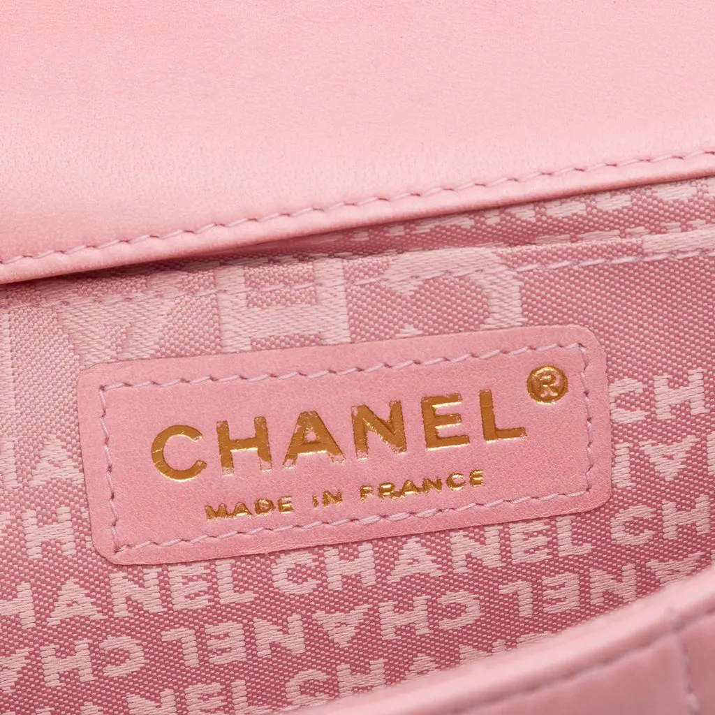 Chanel Mini CC Chocolate Bar Lambskin Camellia Flap Pink Leather Very good - Box View