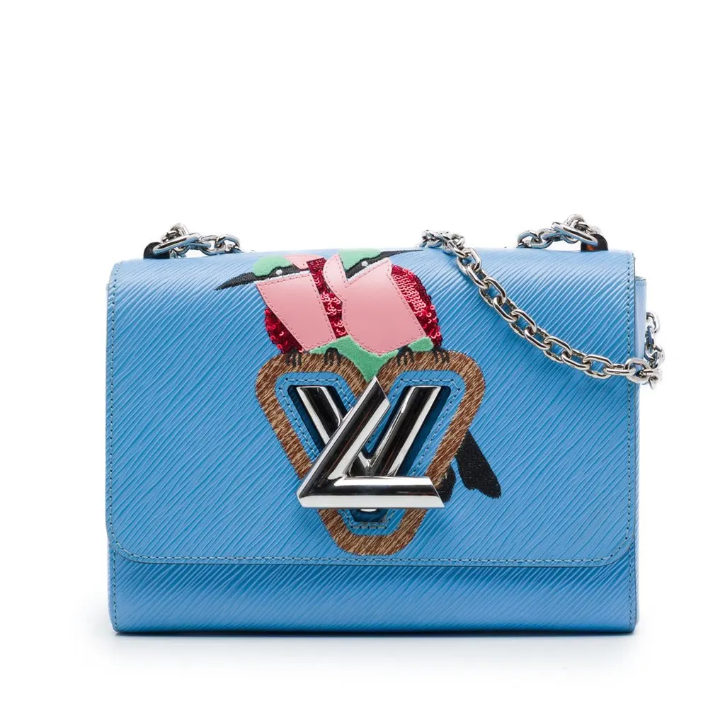 Louis Vuitton Epi Early Bird Twist MM Blue Leather Good - Front View