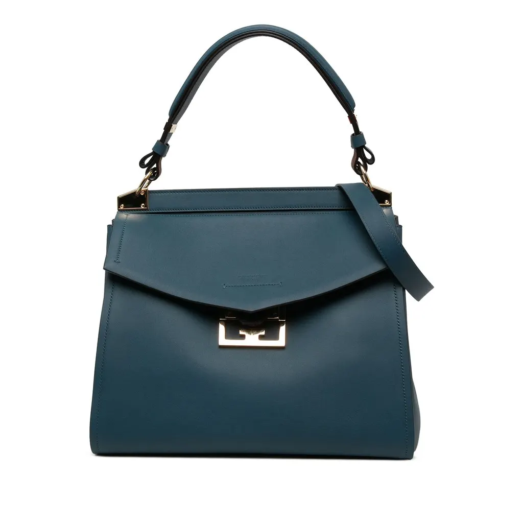Givenchy Medium Leather Mystic Satchel Blue Leather Very good - Front View