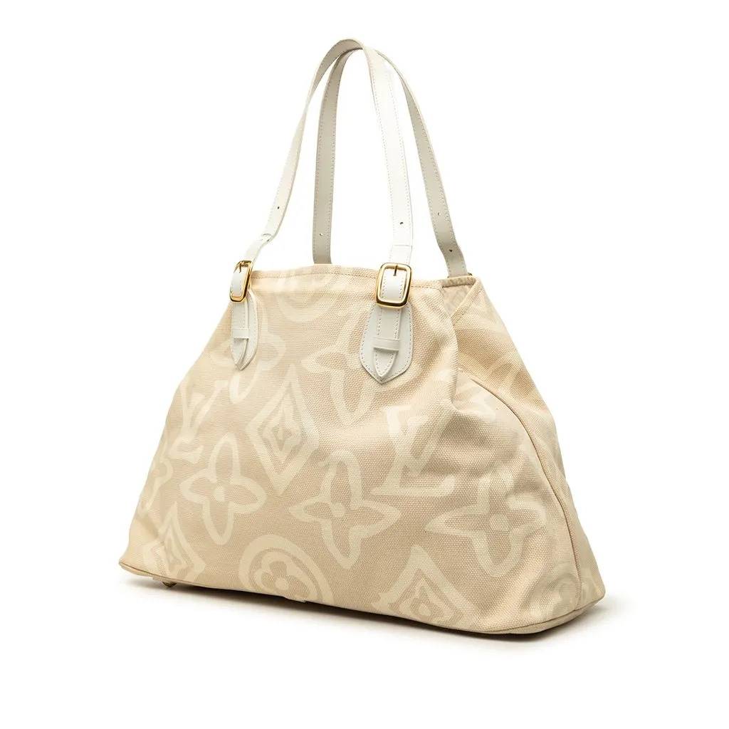 Louis Vuitton Monogram Tahitienne Cabas GM Beige Very good - Back View